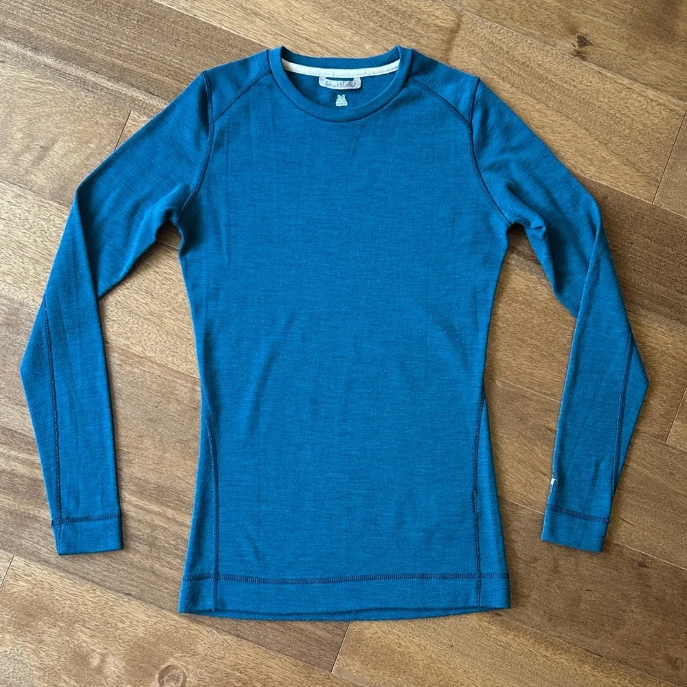 Smartwool Teal Crew Neck Top - Picture 1 of 9